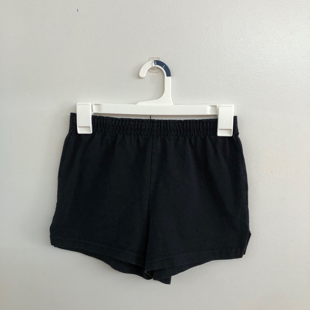 black shorts